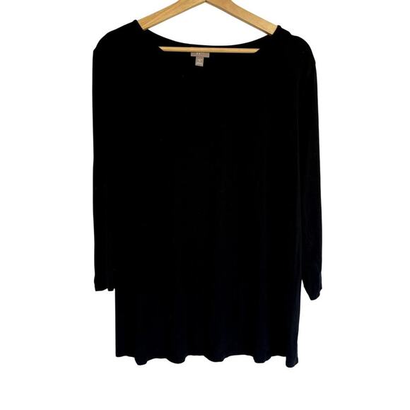 J. Jill Tops - J.Jill stretch rayon long sleeved black shirt women's size XL stretch casual top